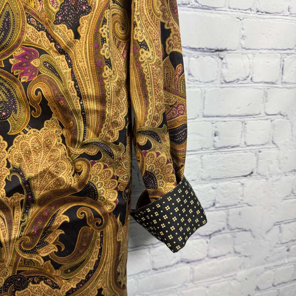 Chaps No Iron Paisley Button Down Shirt Size XXL - Picture 3 of 6